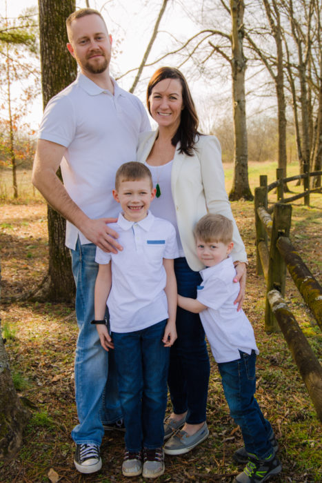 Coach Kela with her family