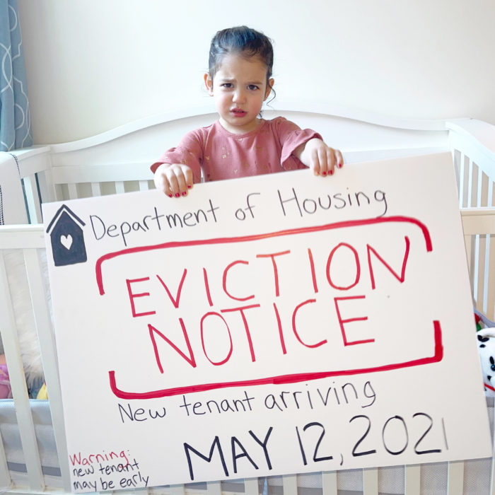 Our Co-founder has been handed an eviction notice!